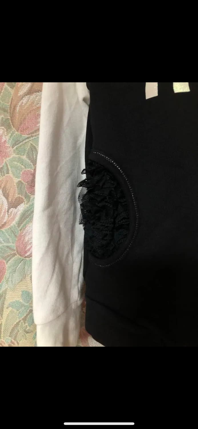 RONI 로니 블랙 레이스 집업 갸루 펑크 빈티지 상품이미지3