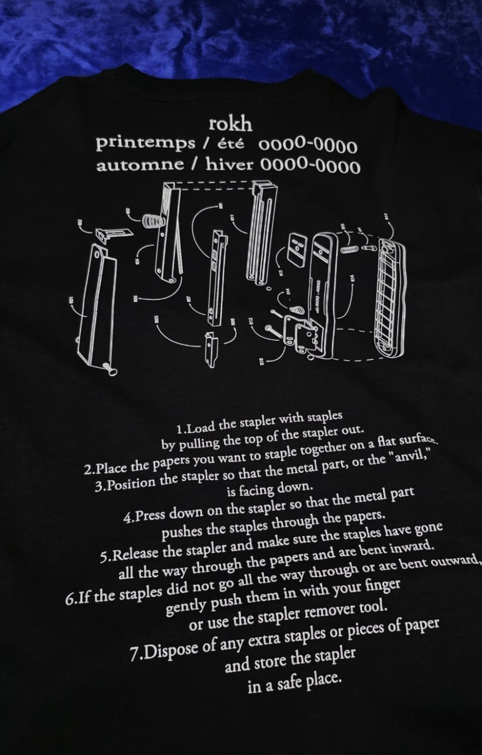 [L] rokh H&M 스테이플러 티셔츠 블랙 상품이미지3