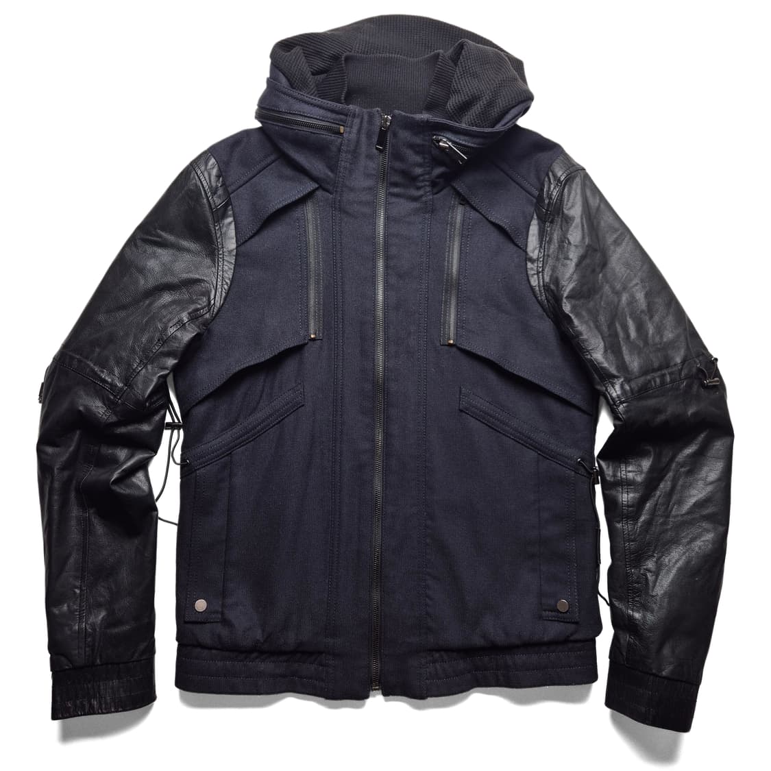 [48] 우영미 레더슬리브 자켓 상품이미지1