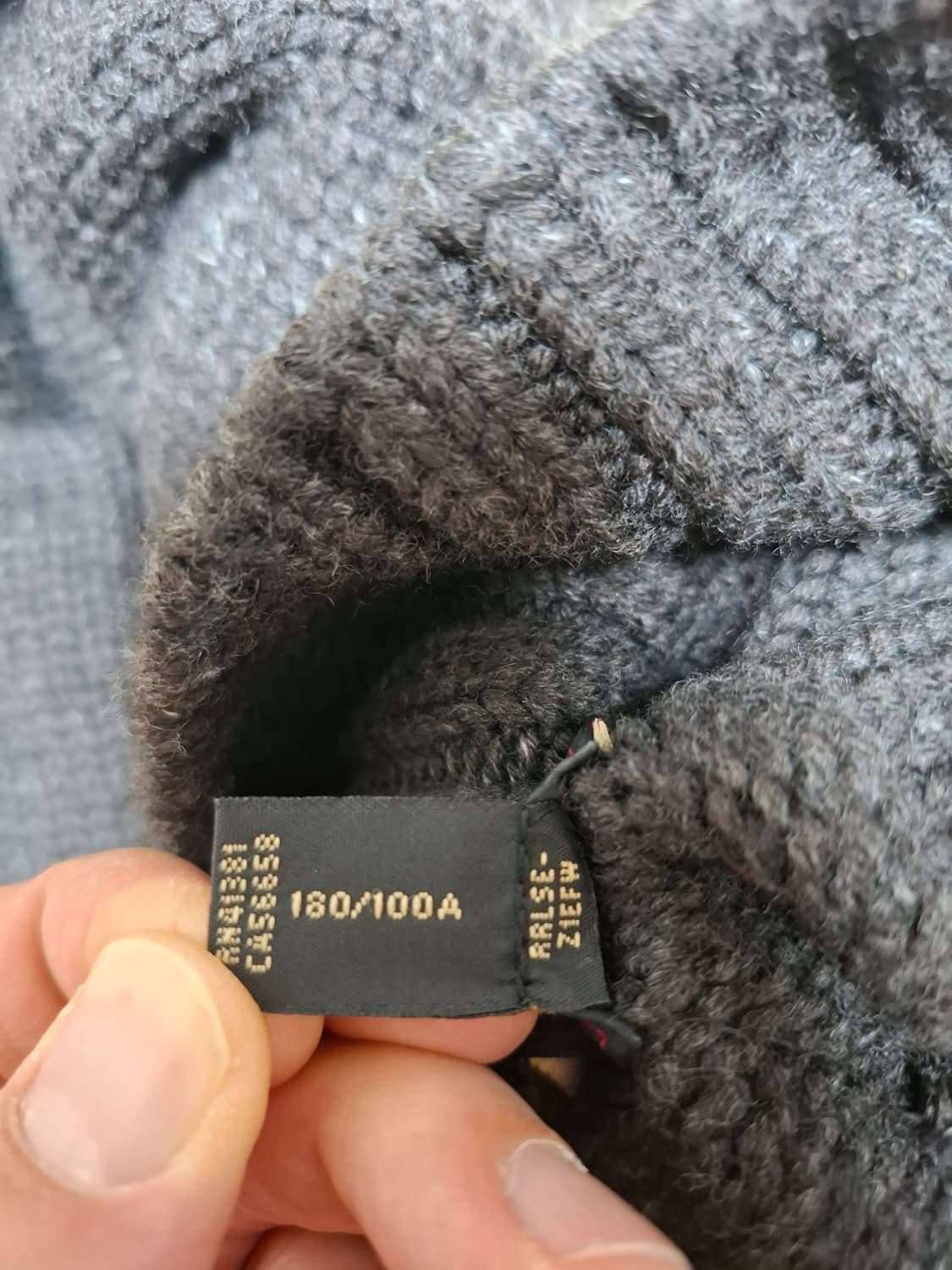 L 더블알엘 헤비 울75 코튼25 다크 그레이 터틀넥 니트 스웨터 상품이미지3