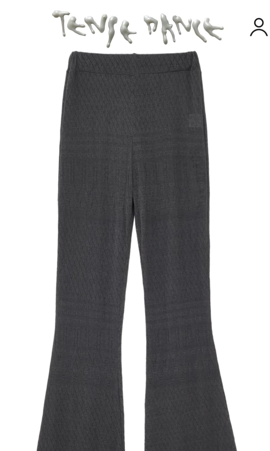 Eyelet boot-cut pants_charcoal  상품이미지2