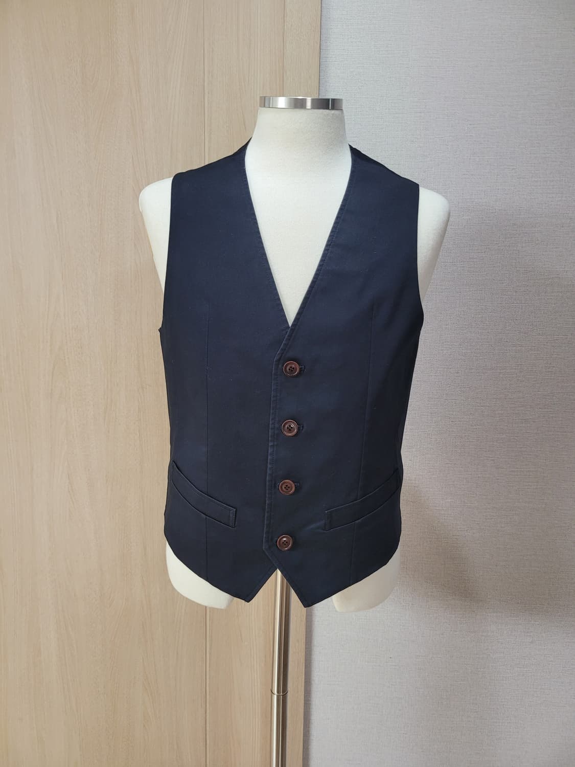 스파오포맨 SPAO for men 4버튼 조끼 100 다크네이비 상품이미지2