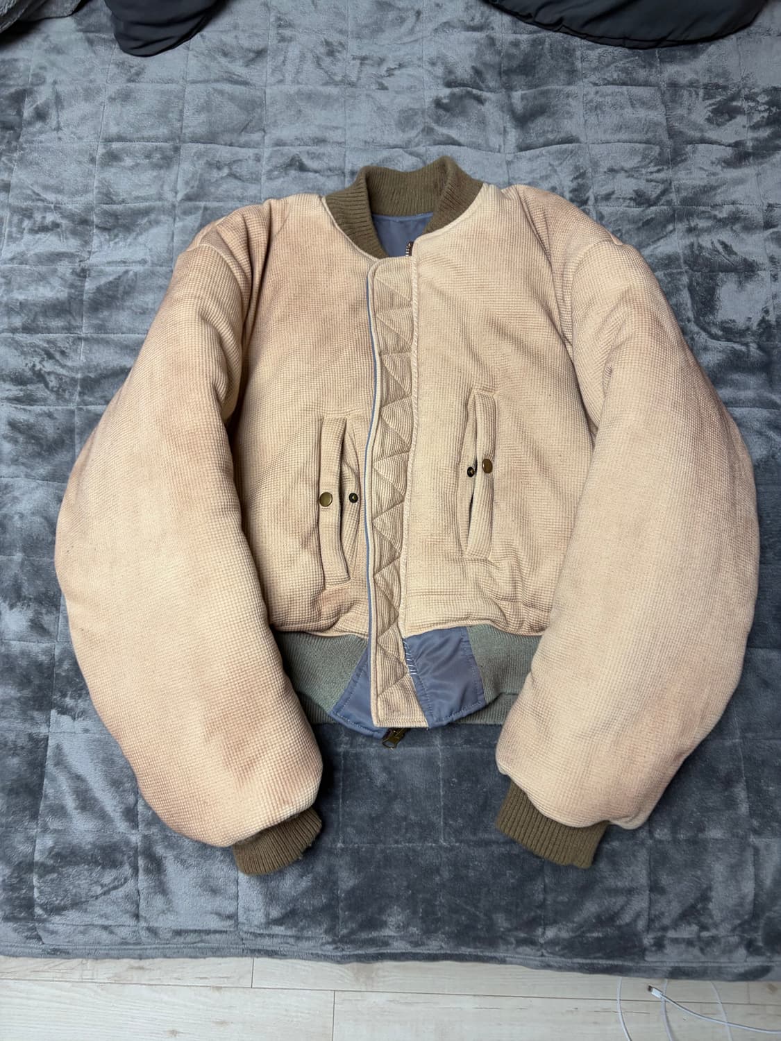 <S> no faith studios 리버시블 다이빙 봄버 자켓 상품이미지4