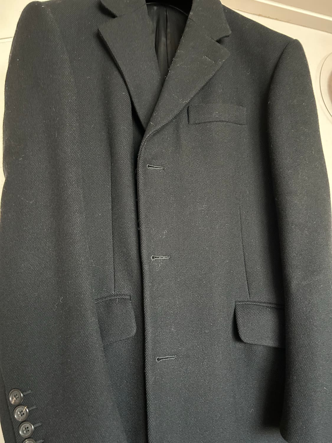 Prada 블랙 싱글 브레스트 코트 48사이즈 상품이미지1