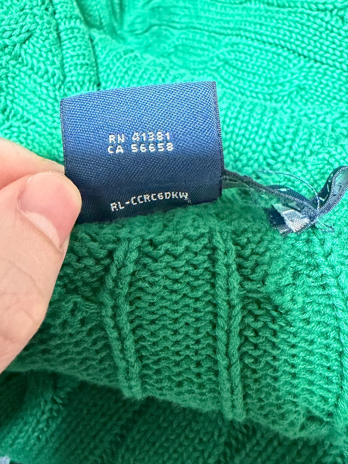 빈티지 폴로 꽈배기 케이블 니트 L 상품이미지3