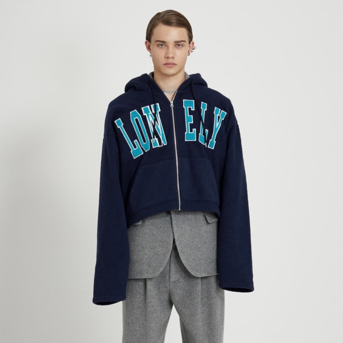 노앙 론리 러블리 플리스 후드집업 상품이미지2