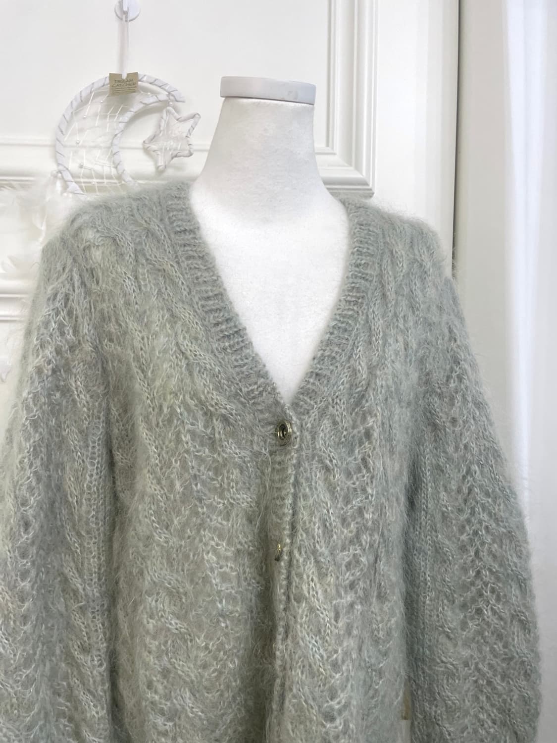 graish mint hairy twist loose cardigan 상품이미지5