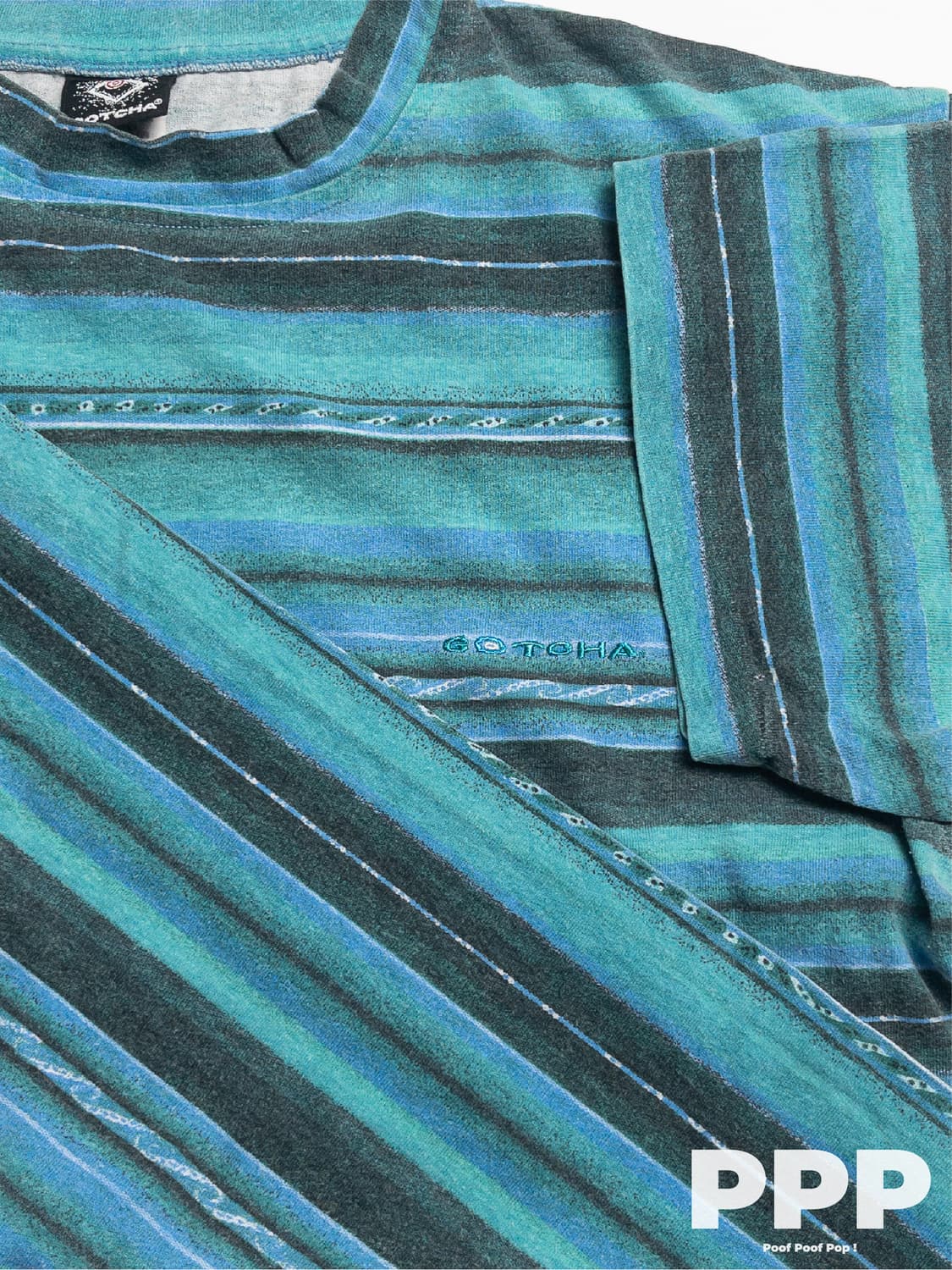 90's Gotcha 스트라이프 서프 티셔츠 상품이미지2