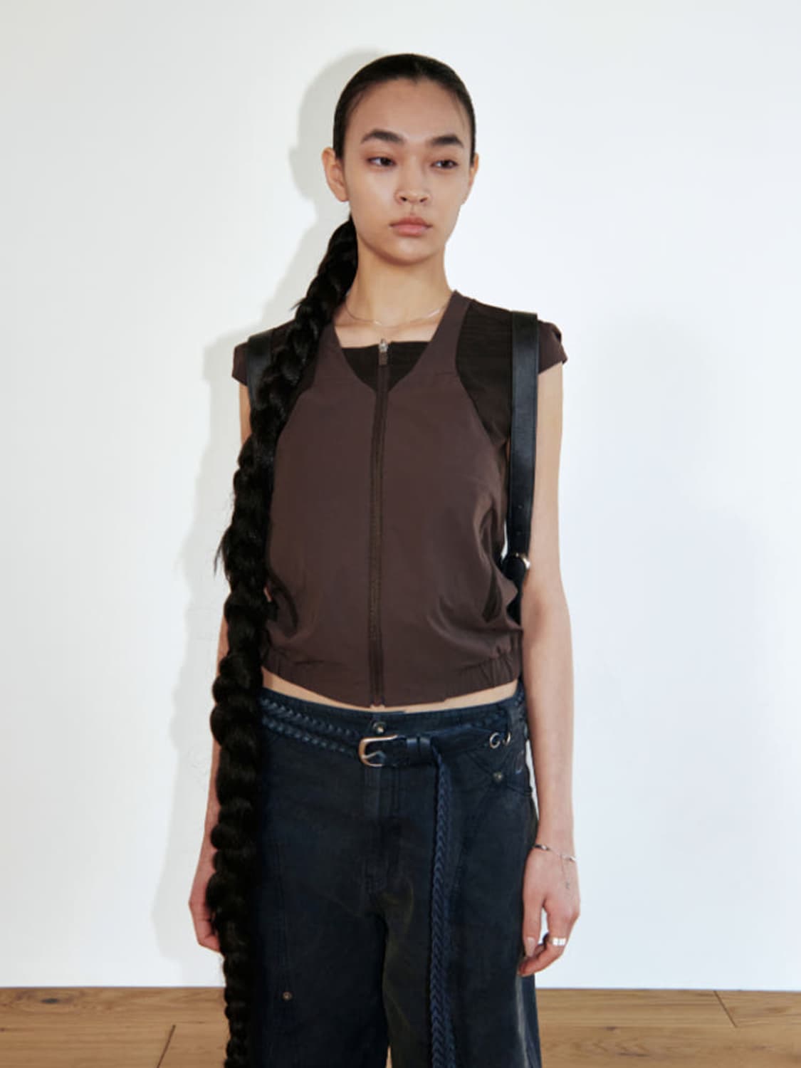 MSCHF COLOR BLOCKED TRACK ZIP-UP brown 상품이미지3