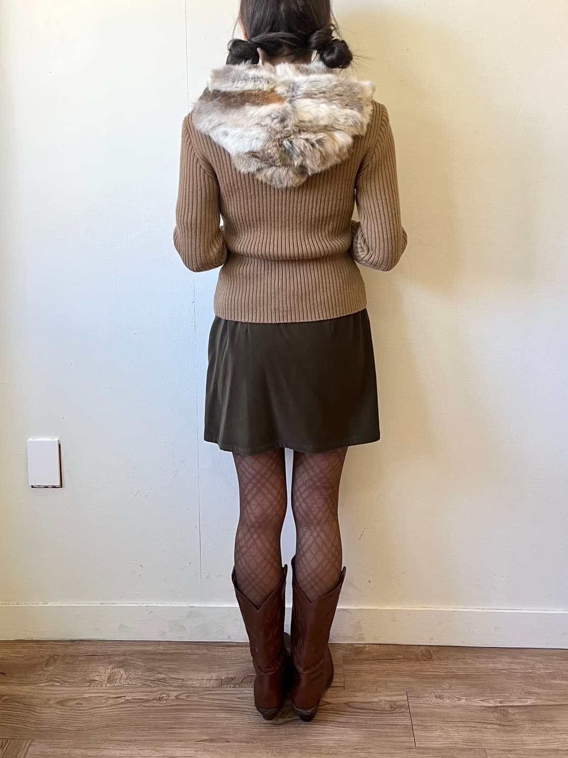 clear 페이크 퍼 후드 자켓  상품이미지9