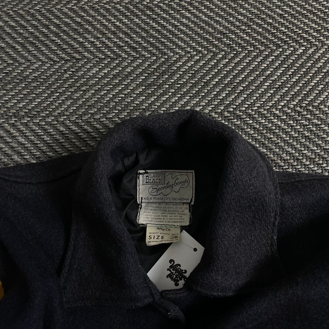 USA 빈티지 박시핏 레더 머직 바시티 자켓o 3485 상품이미지5