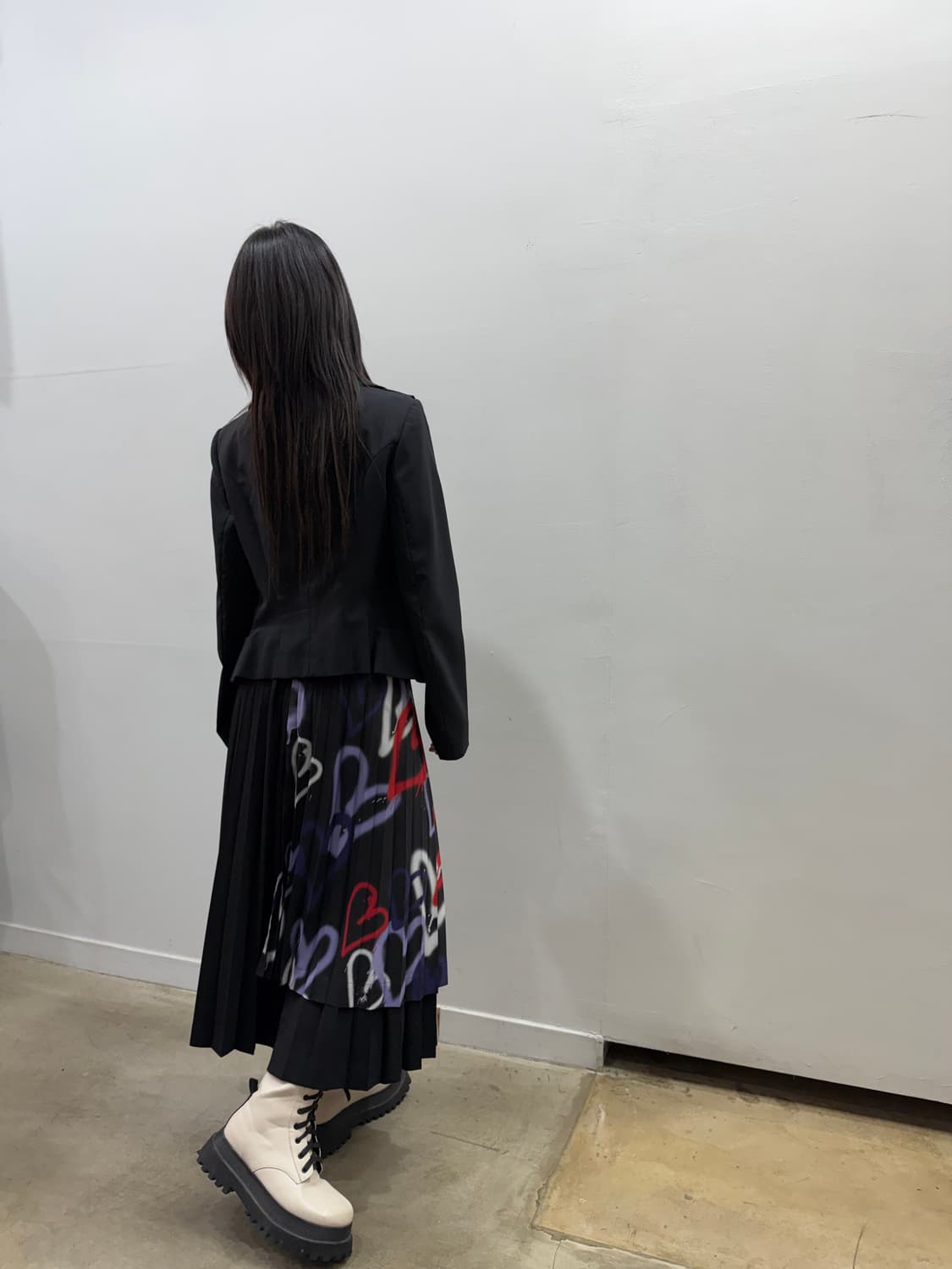 비비안 웨스트우드 그래피티 플리츠 롱 스커트 상품이미지6