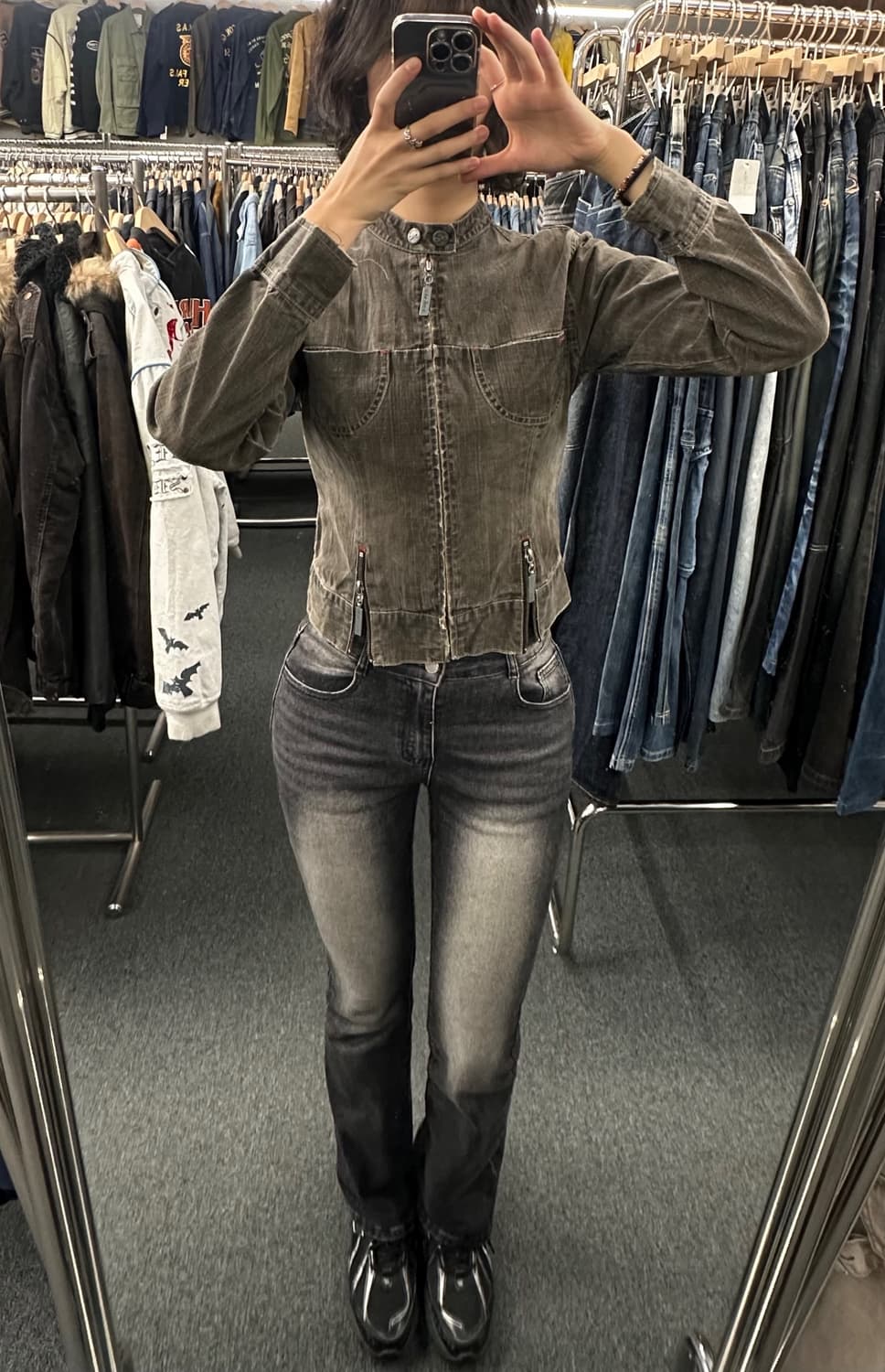 F)일본 빈티지 데님집업 상품이미지2