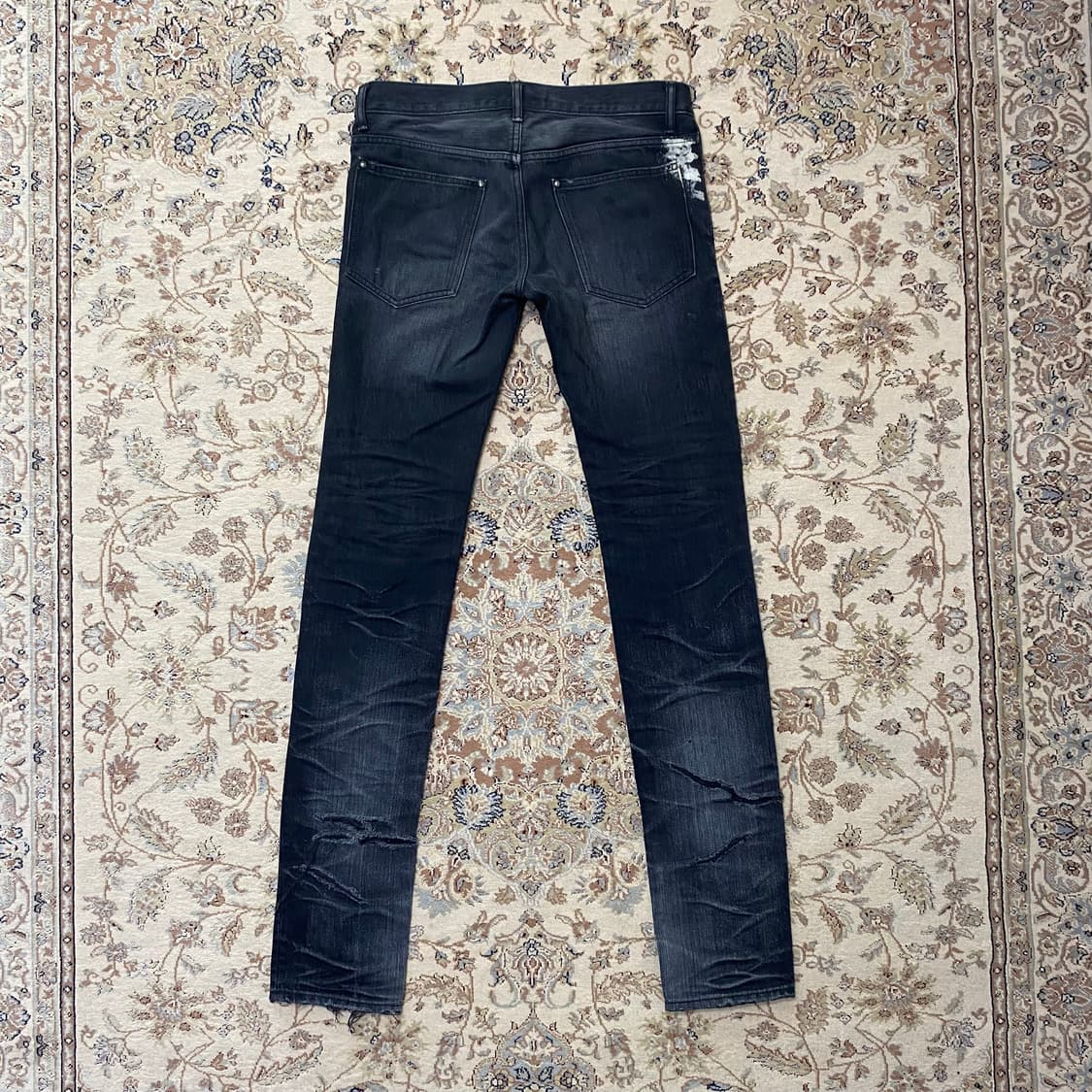 [46] 플레지 디스트레스드 페인팅 스키니진 상품이미지5