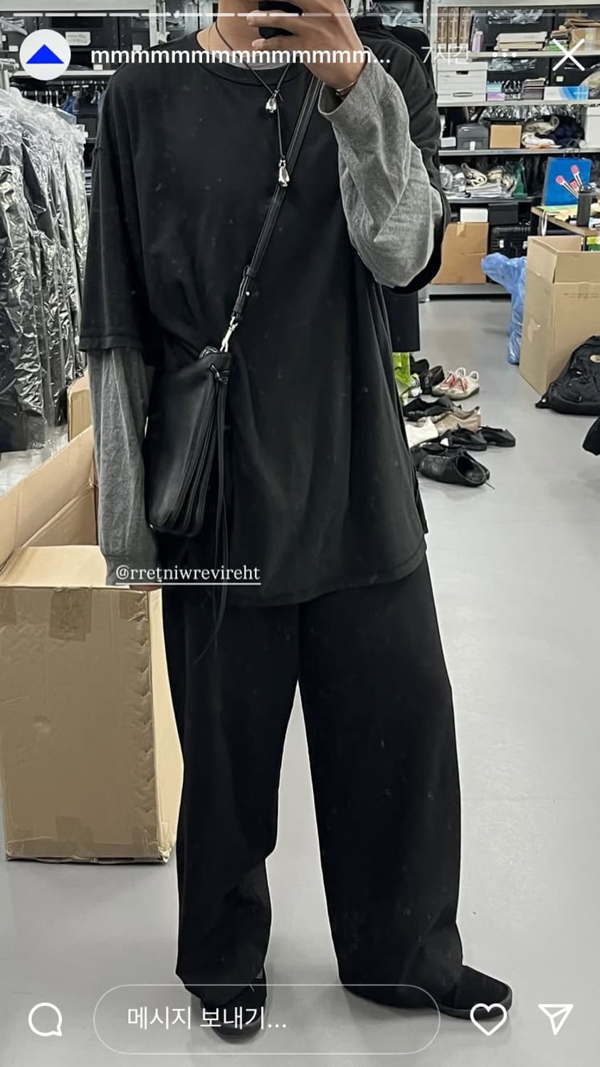 [4] mudule pajama tee black 상품이미지1