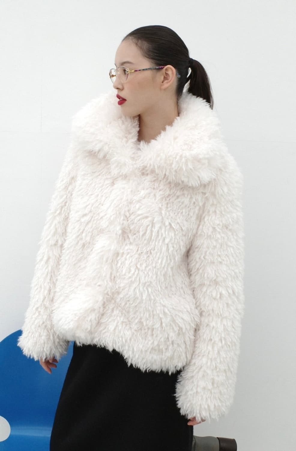 PONYTAIL 포니테일 Shaggy Faux 퍼자켓 (Milk) 상품이미지3