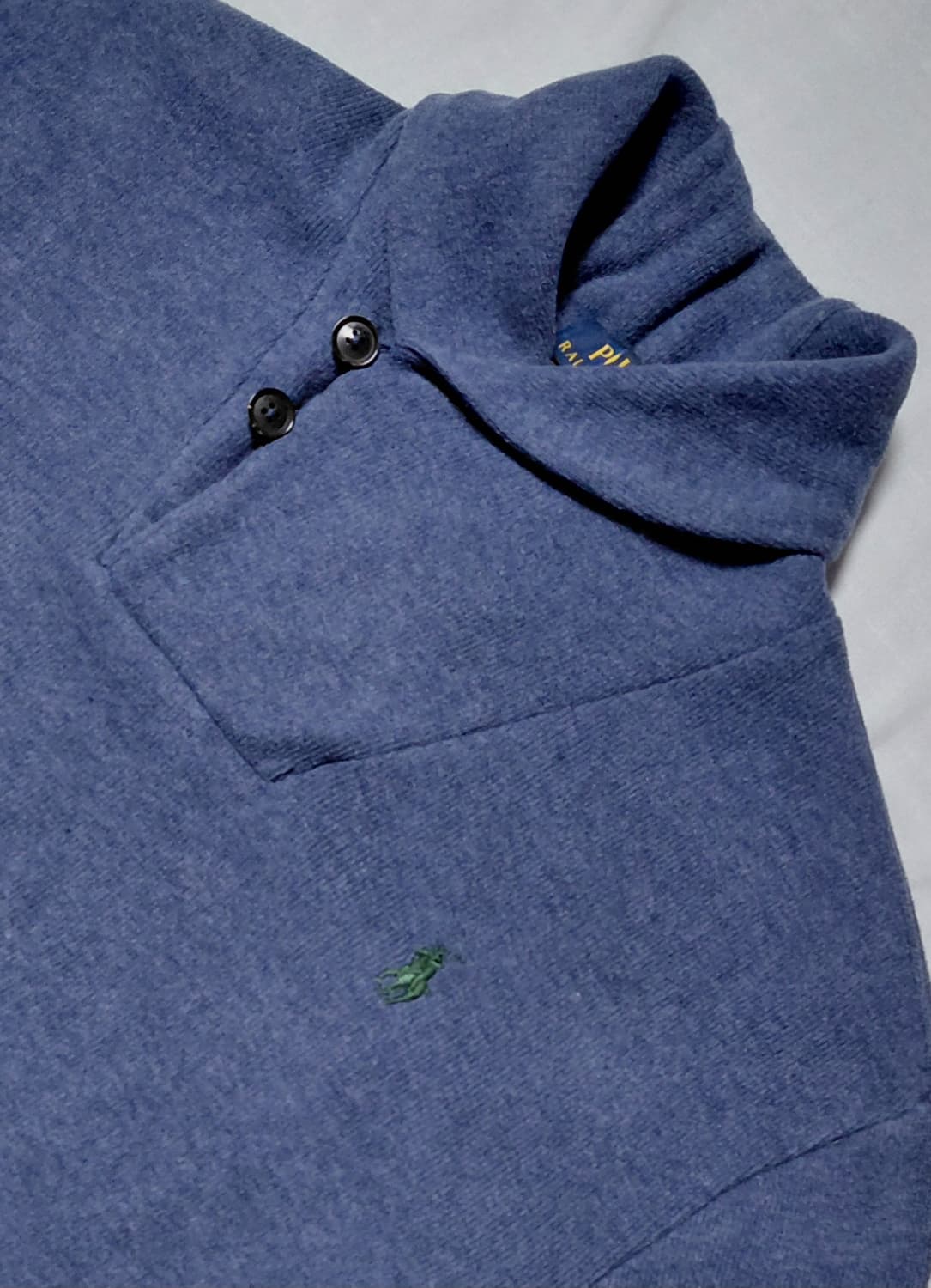 [정품/M] 폴로 랄프로렌 숄칼라 엘보우 패치 맨투맨 (블루) 상품이미지1