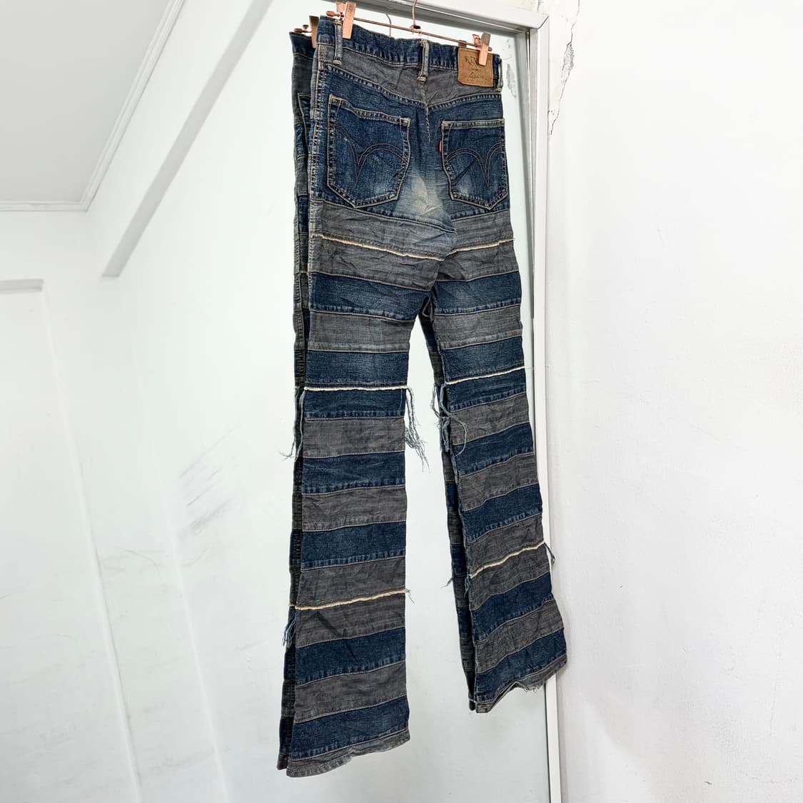 히스테릭 글래머 패치워크 플레어 데님 팬츠 상품이미지5