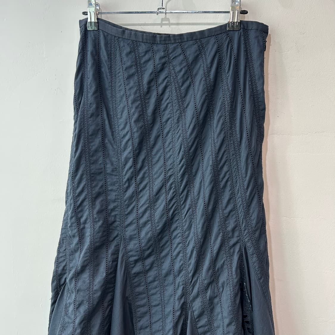 블랙 레이스 디테일 플레어 스커트 상품이미지5