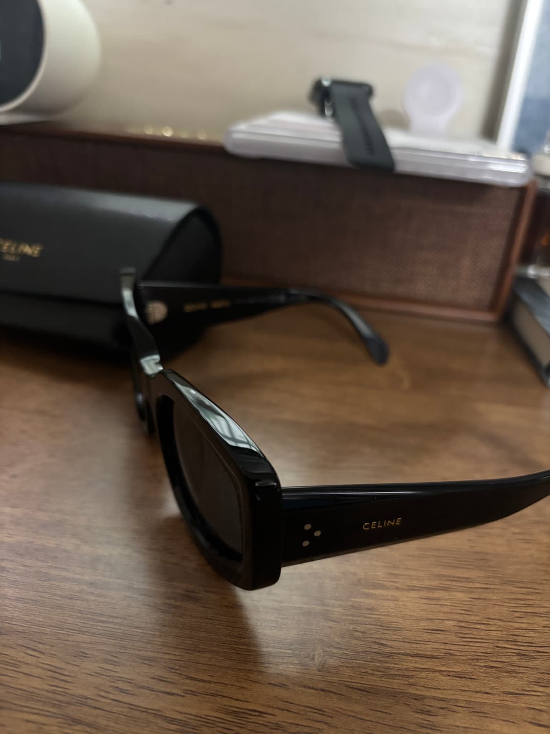 셀린느 선글라스 판매 3도트 블랙 상품이미지4