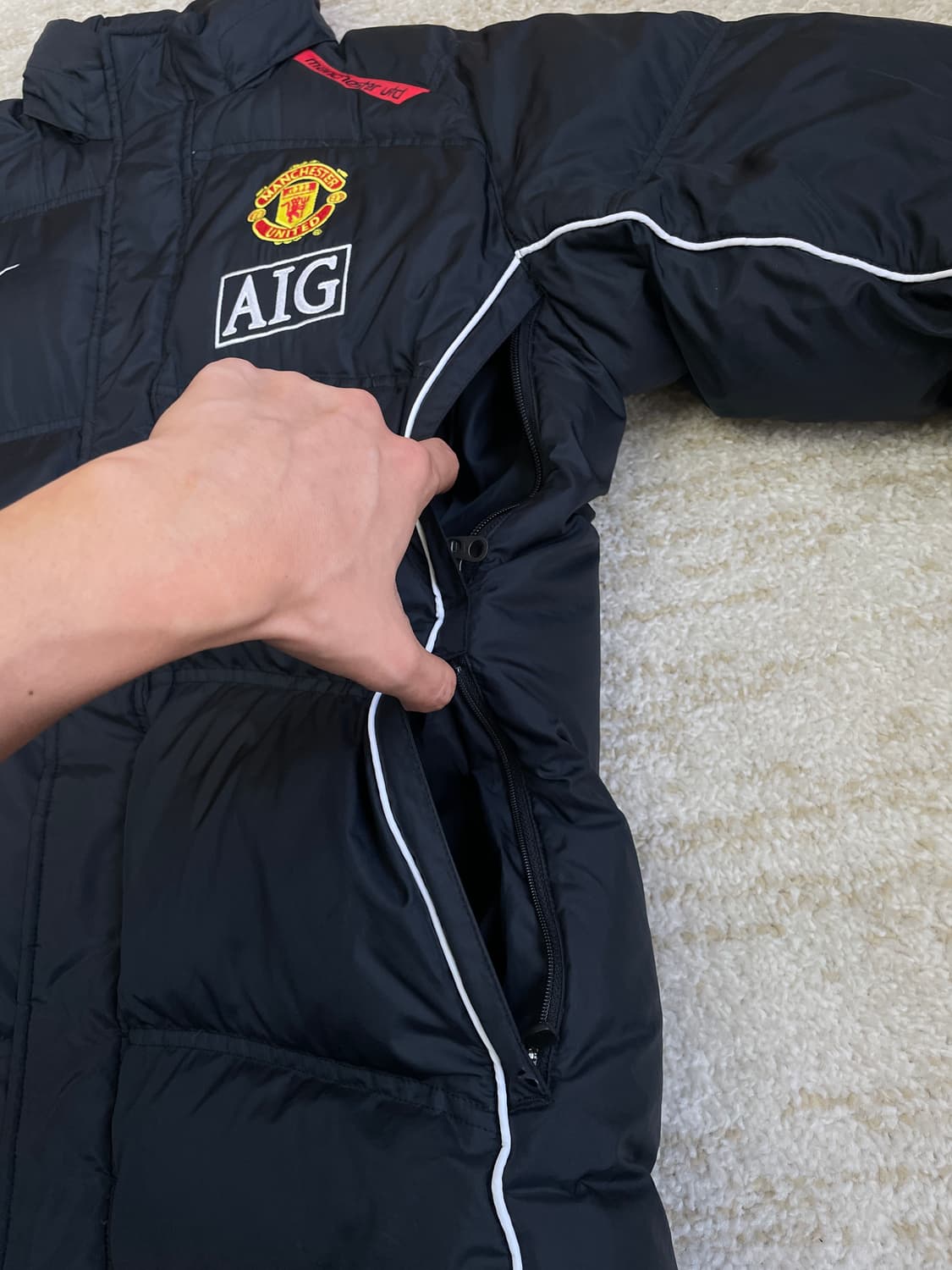 S) 00s 나이키 맨체스터 유나이티드 덕 다운 패딩 자켓  상품이미지2