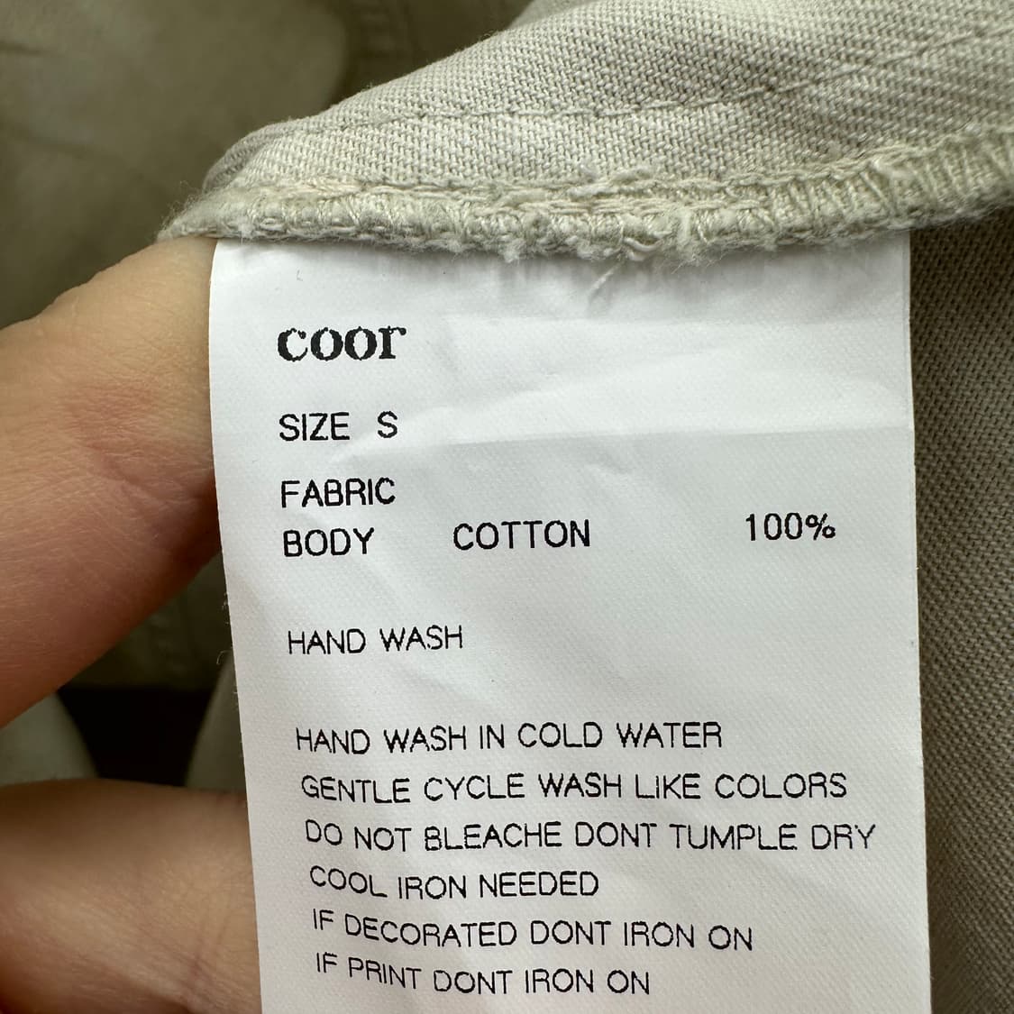 90 COOR 쿠어 남자 루즈핏 헤비코튼 셔츠 상품이미지4