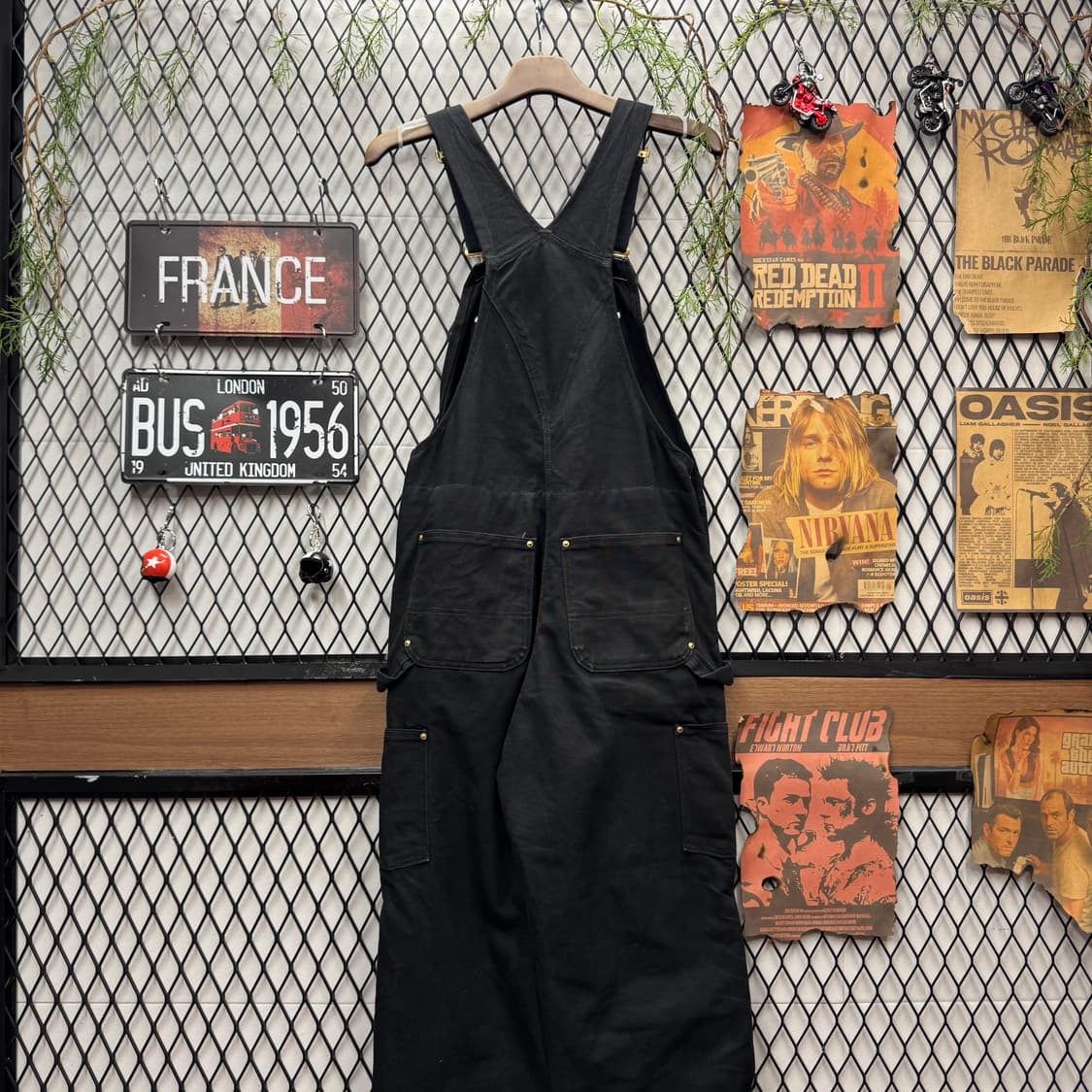 칼하트 오리지널 워크웨어 오버롤 멜빵 더블니 포인트 블랙 상품이미지2