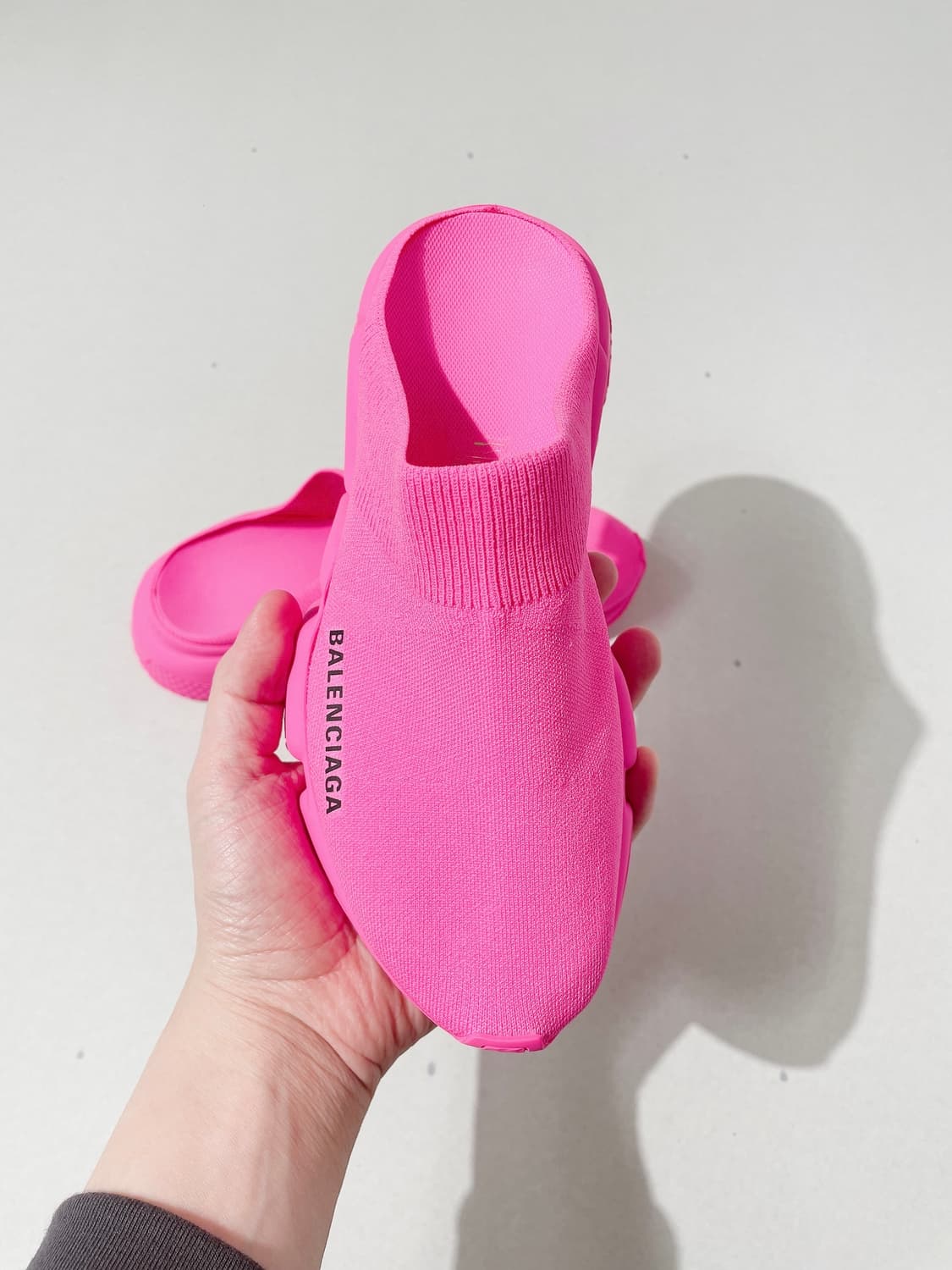 (정품/새상품) 발렌시아가 여성 핑크 스피드 뮬 상품이미지1