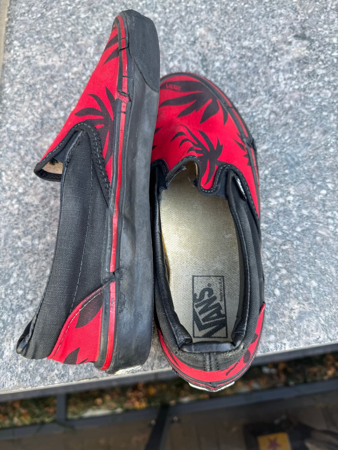 빈티지 반스 마리화나 레드 슬립온 상품이미지4