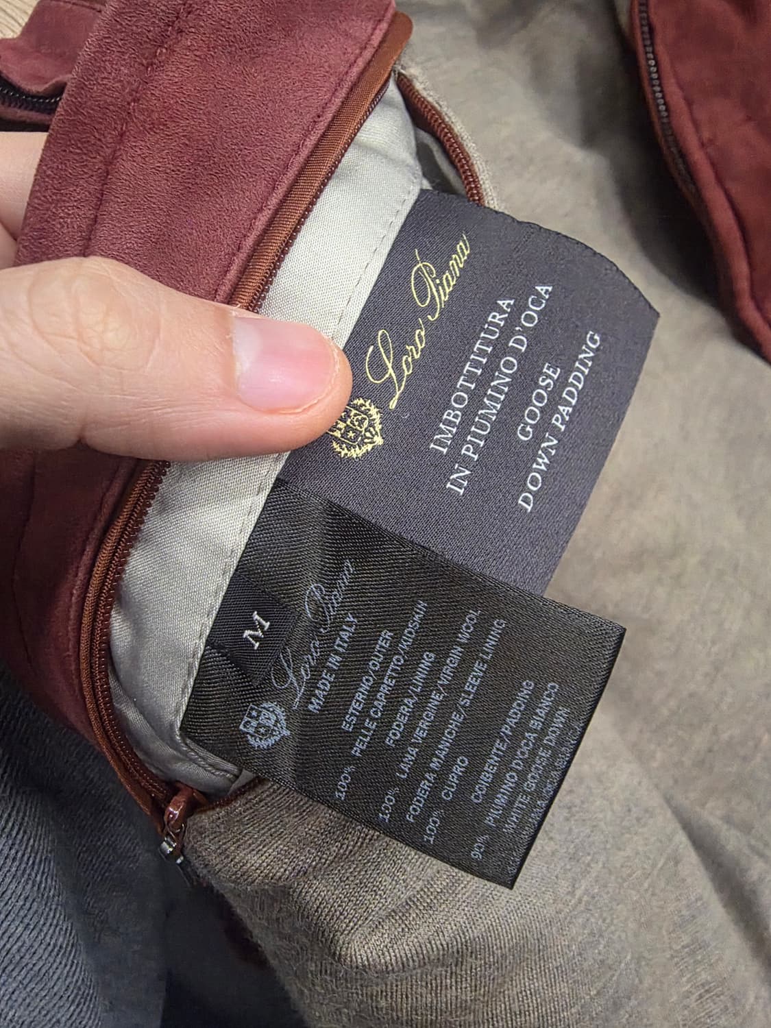 [1300만원]로로피아나 스웨이드캐시미어 키드스킨 자켓 트래블구스다운 상품이미지6