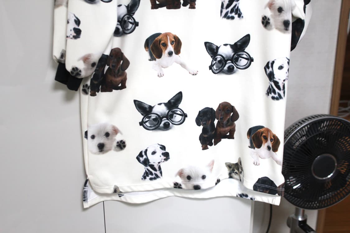 반에이크 티셔츠 66사이즈 도그프린트 티셔츠66 티셔츠55 빈티지티셔츠 상품이미지3