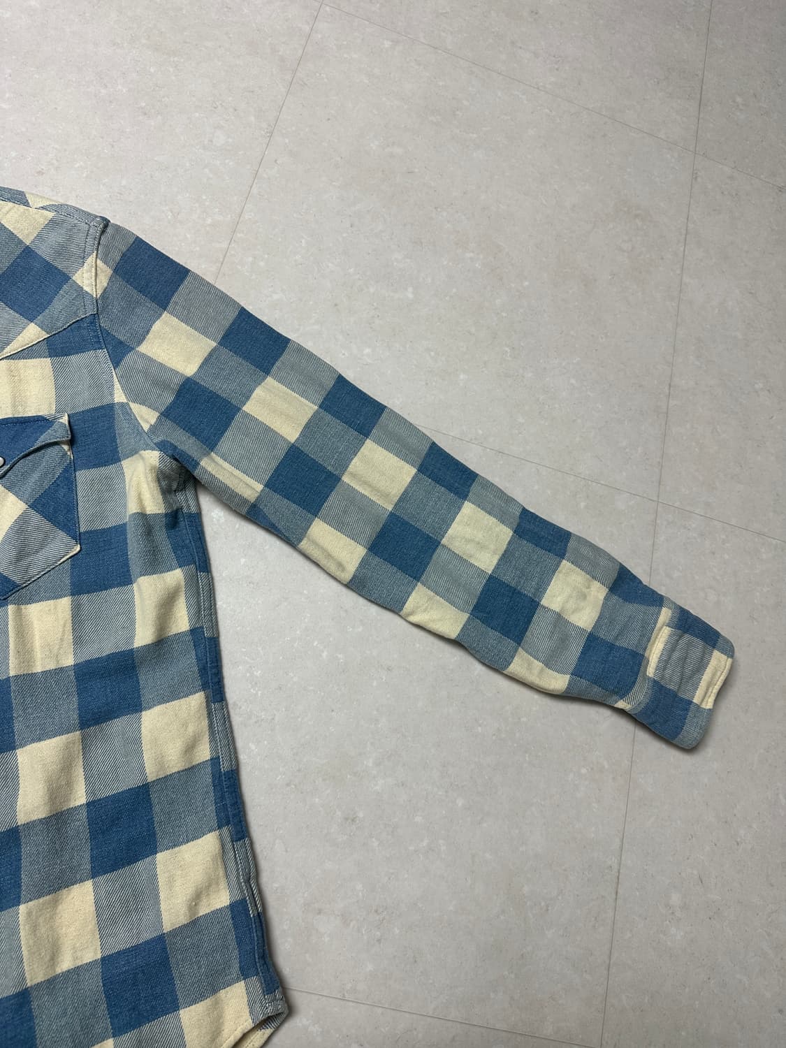 더블알엘 슬림핏 플래드 트윌 웨스턴 셔츠(M size) 상품이미지5