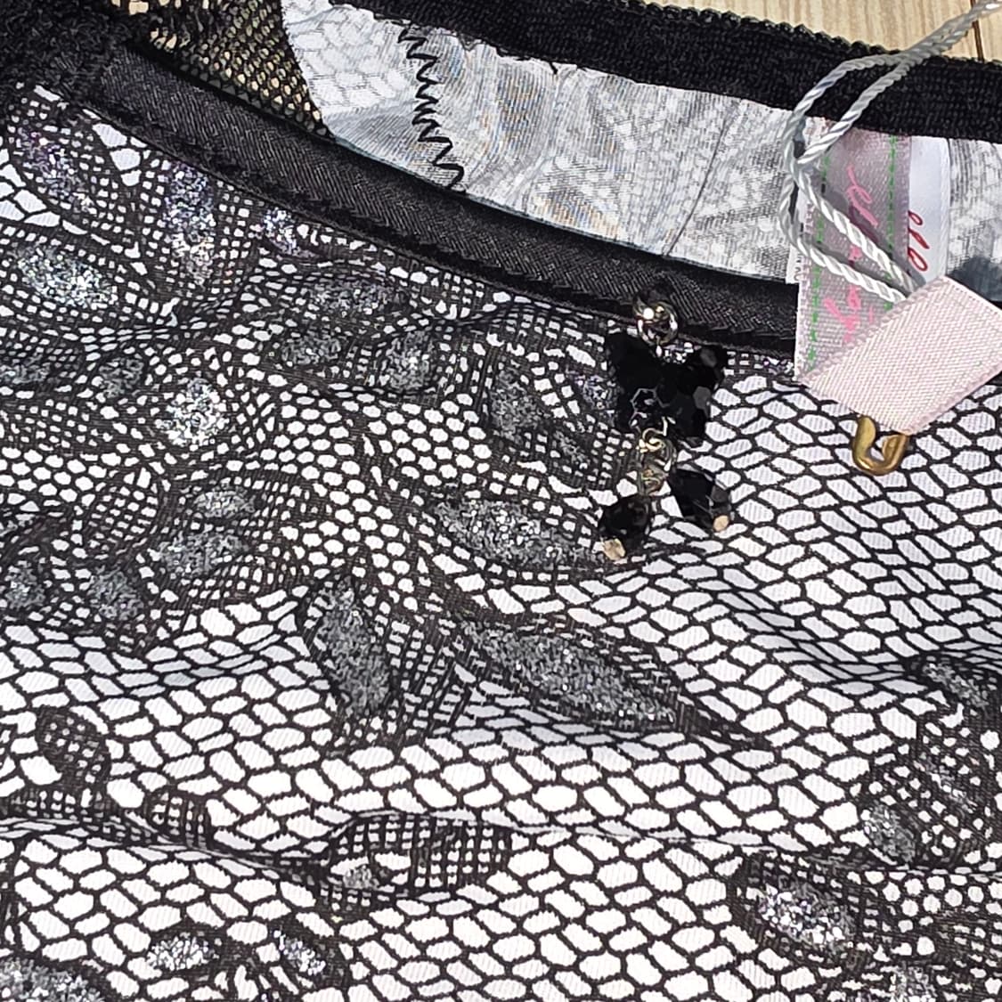 엘라호야) 레이스 글리터 블랙 시스루 란제리여성 팬티 새상품 상품이미지3