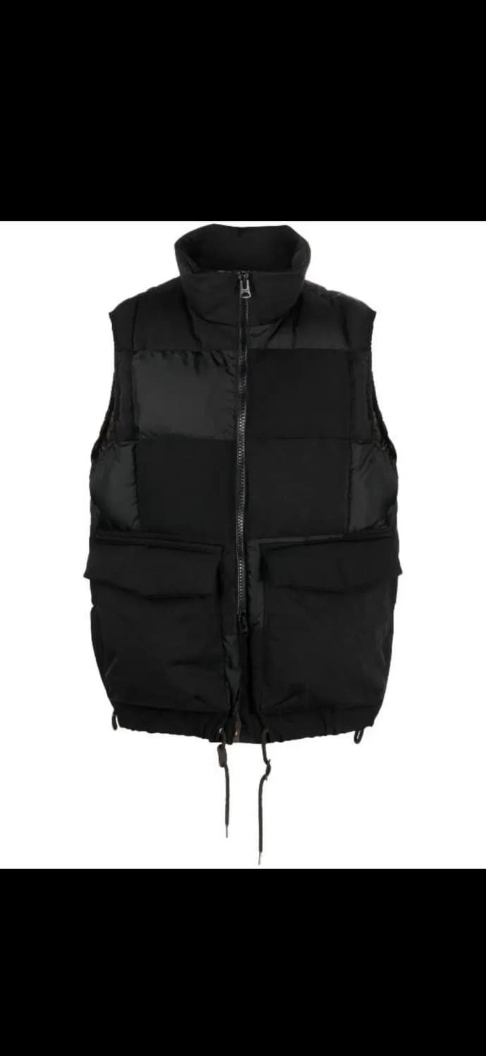 사카이 sacai 스웨이드 패널 패딩 베스트블랙 1 상품이미지1