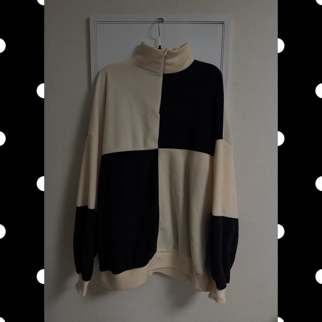 vintage checkerboard fleece half zipup 상품이미지1