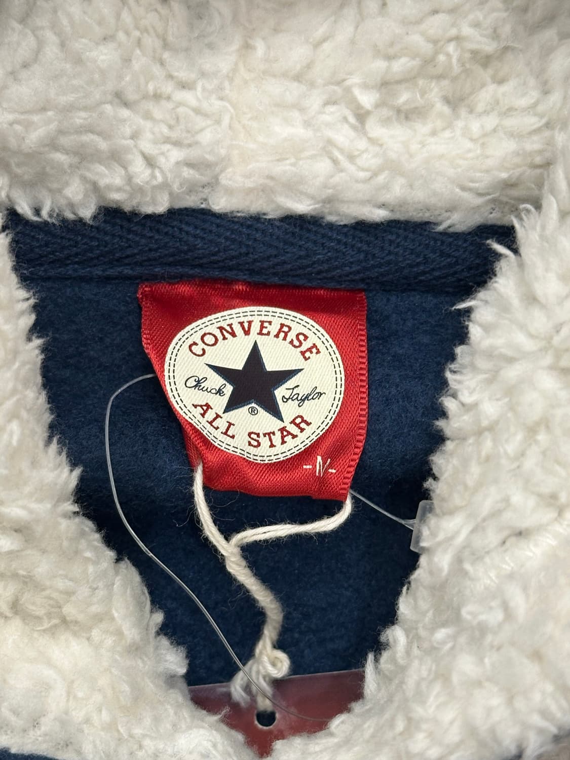 M)컨버스 빈티지 양털 네이비 후디 상품이미지5