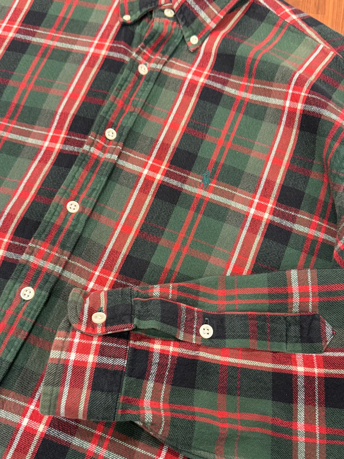 90-00s Polo RL 폴로 랄프로렌 코튼 플란넬 체크 셔츠 상품이미지7