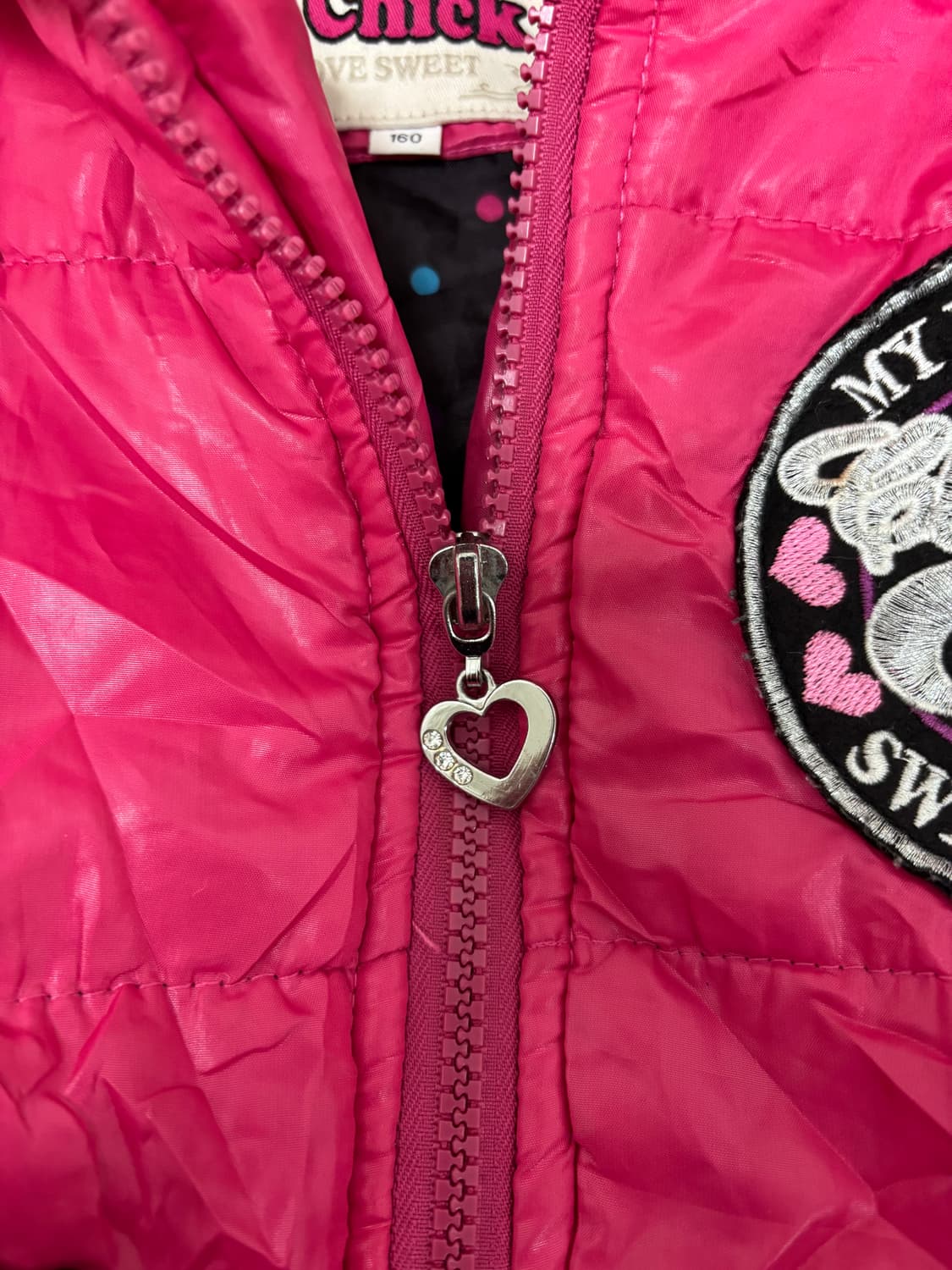 GAL Patch Detail Pink Fur Padding 상품이미지8