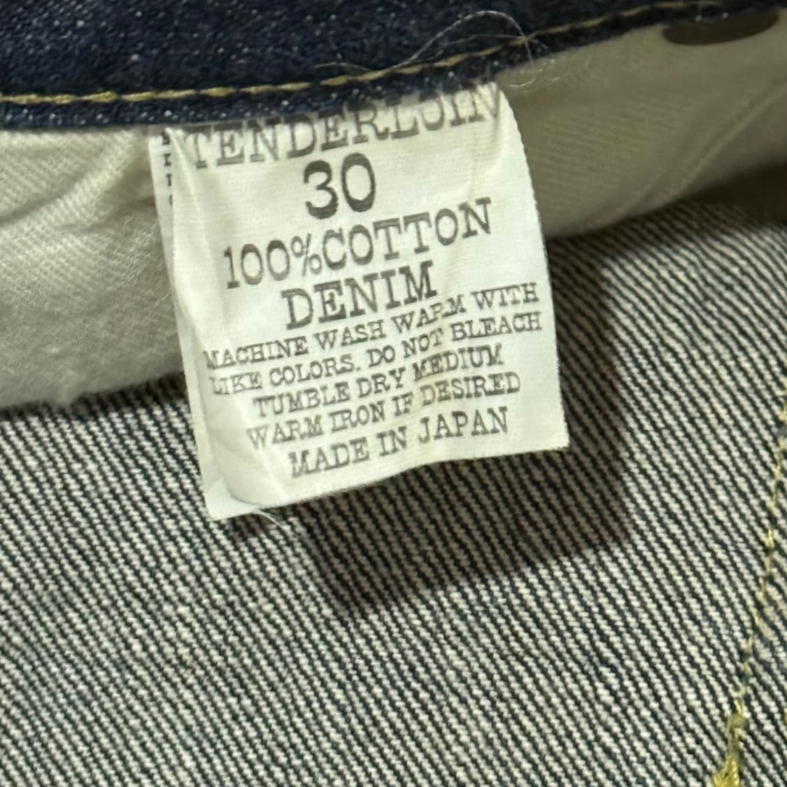 텐터로인 셀비지 데님 팬츠 30 상품이미지4