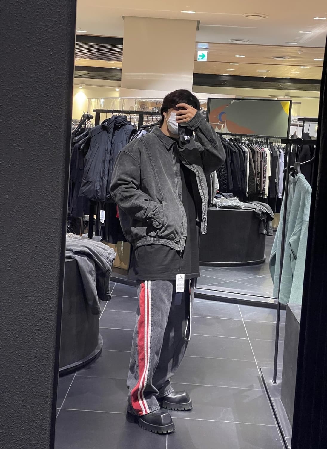 준지 가먼트다잉 블루종 자켓 애쉬그레이 상품이미지6