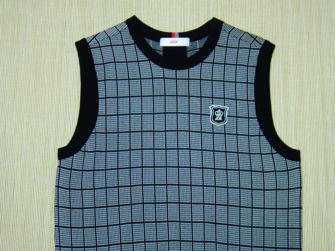 (M/95) JDX 골프 사각 체크패턴 스웨터 베스트 상품이미지3