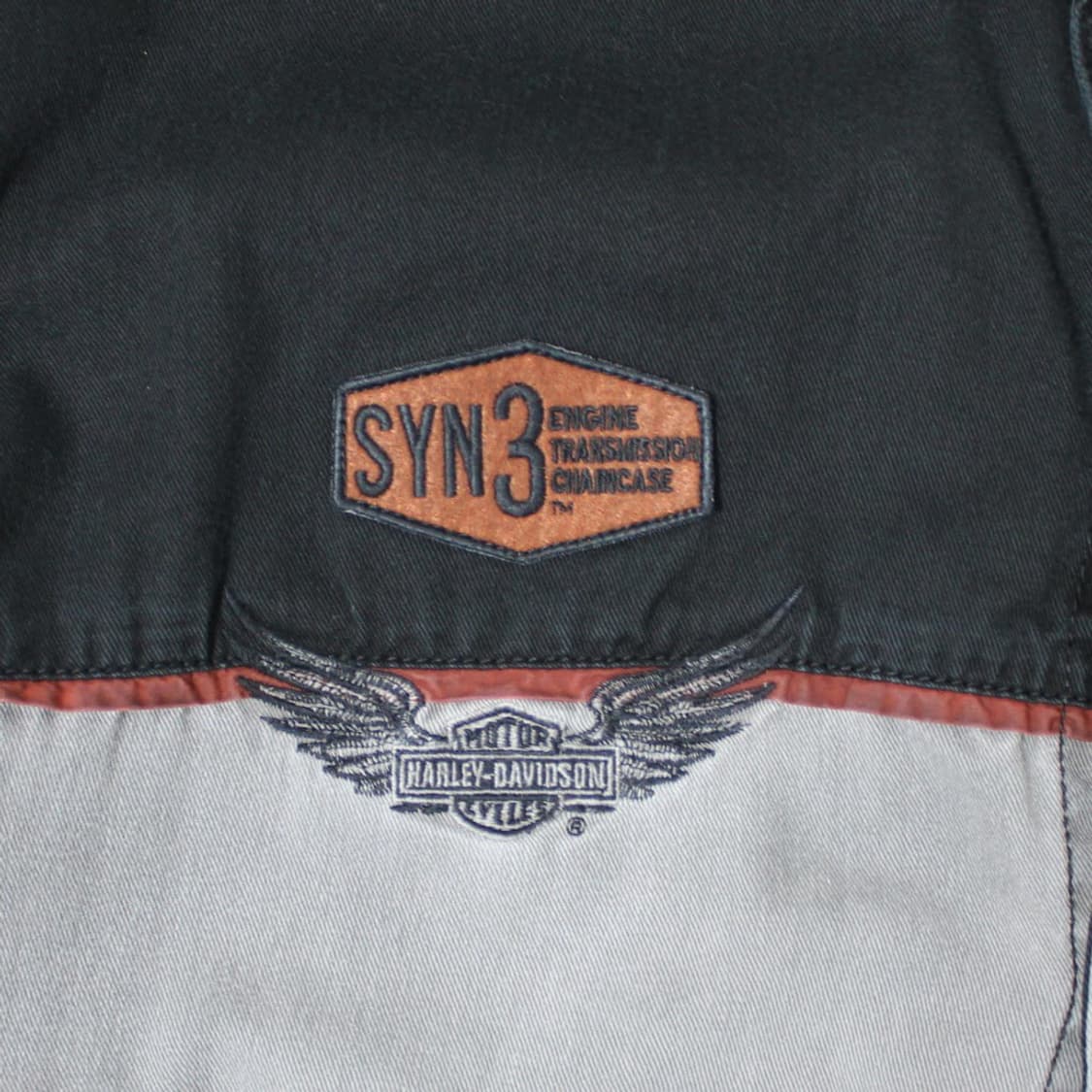 Harley Davidson 백자수 레이싱 블랙 반팔 워크 셔츠 상품이미지5