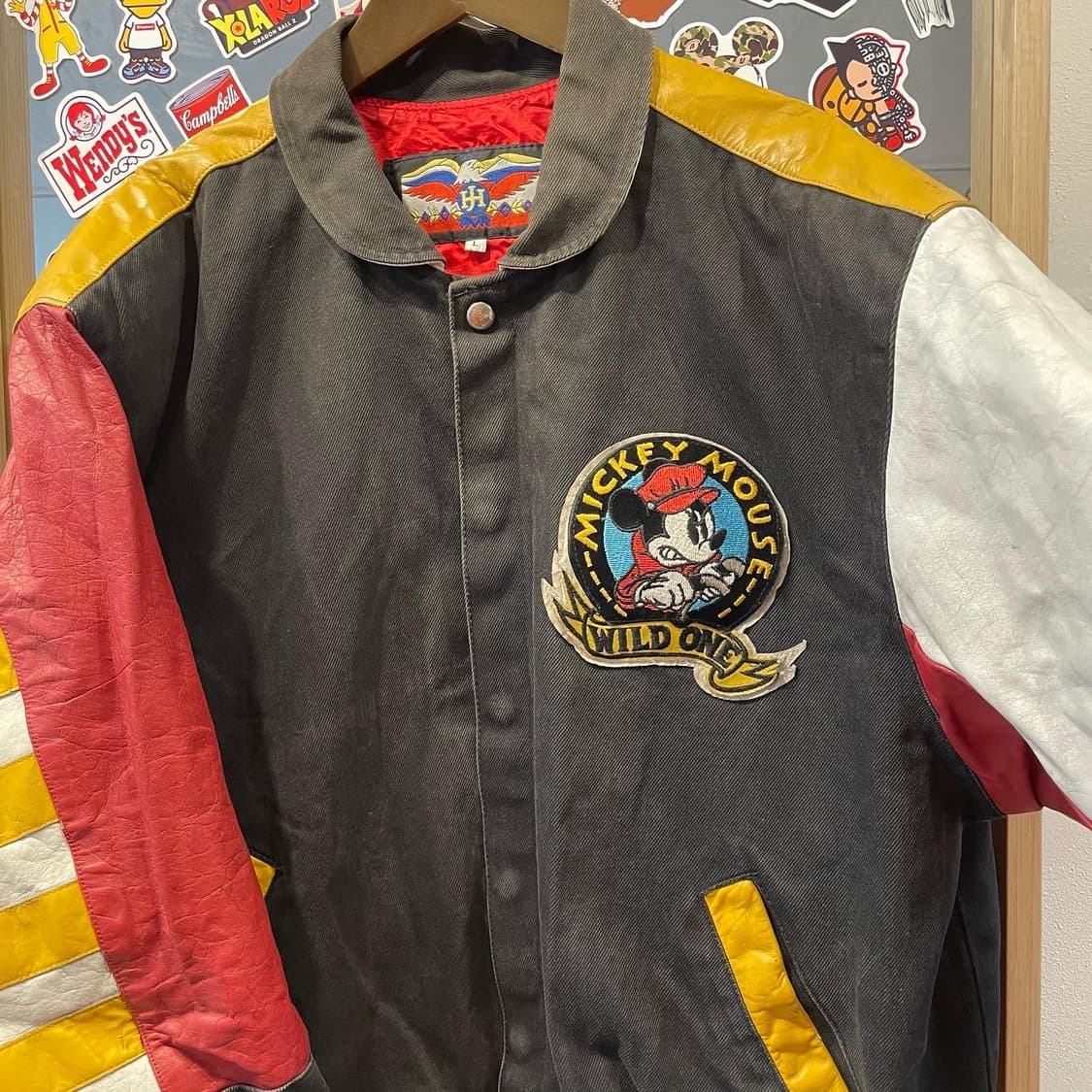 90s 제프해밀턴 미키마우스 바시티자켓 XL 상품이미지6