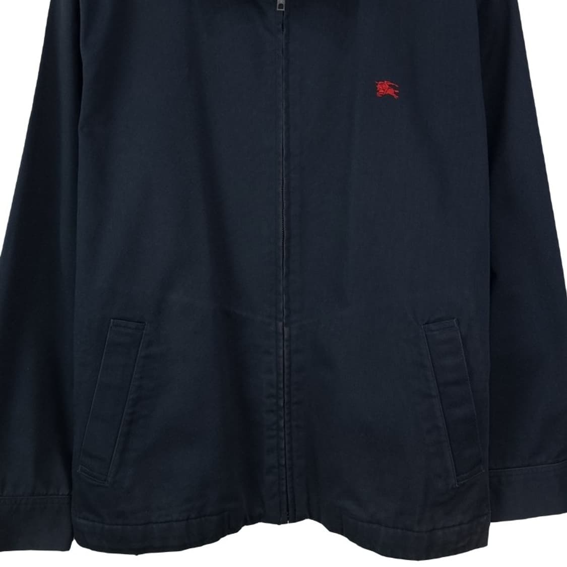 [버버리] 로고 자수 집업 블루종 자켓 네이비 P01529 상품이미지5