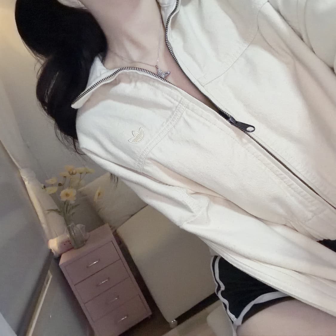 🐰아디다스 베이지 대대장 데님 자켓🪽 상품이미지5