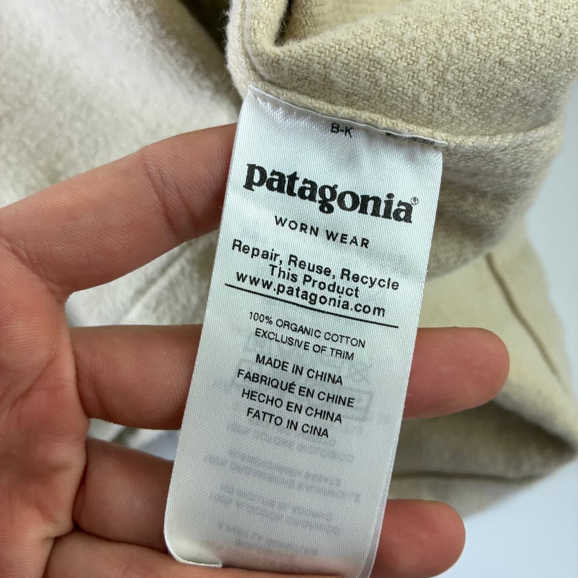 Patagonia  파타고니아 오가닉 코튼 아이보리 셔츠  상품이미지5