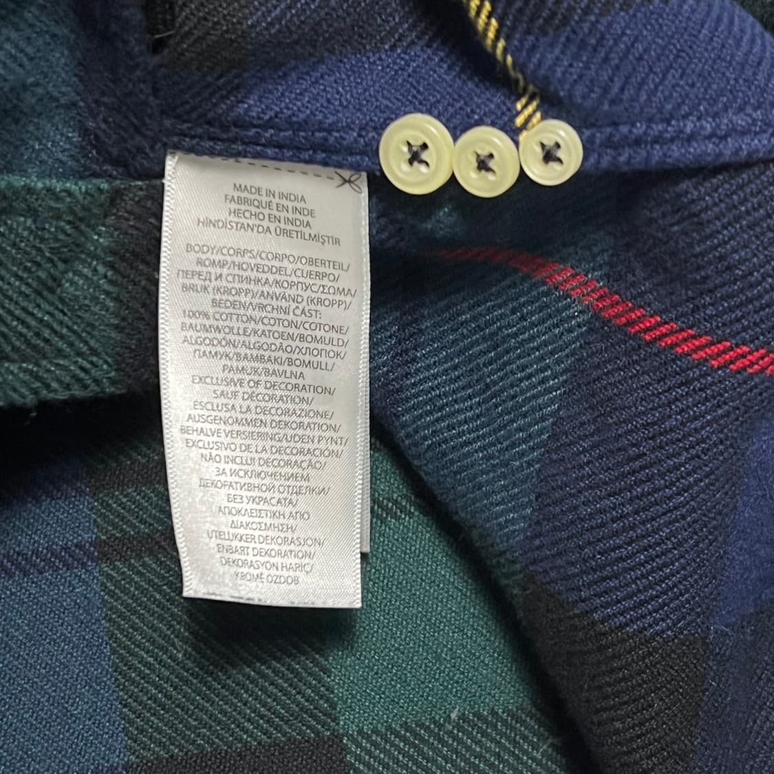 M 폴로랄프로렌 클래식 핏 타탄체크 셔츠  상품이미지5