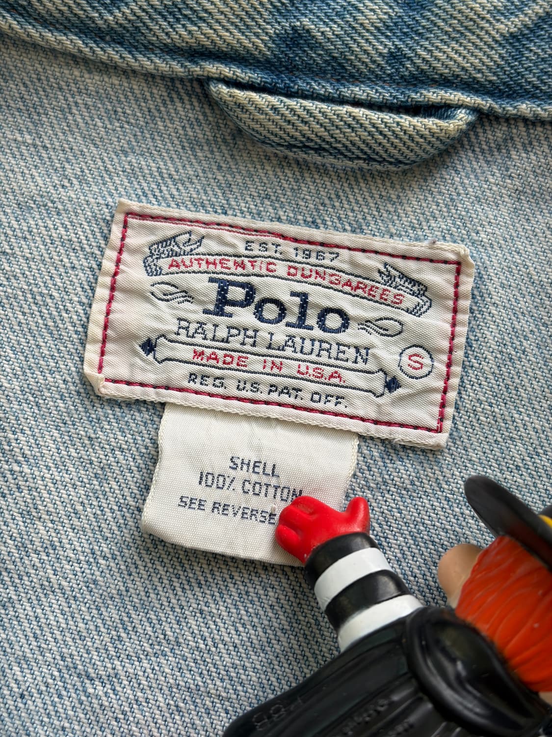 90s 폴로 랄프로렌 곰돌이 USA 미제 데님 자켓 S (100) 상품이미지7