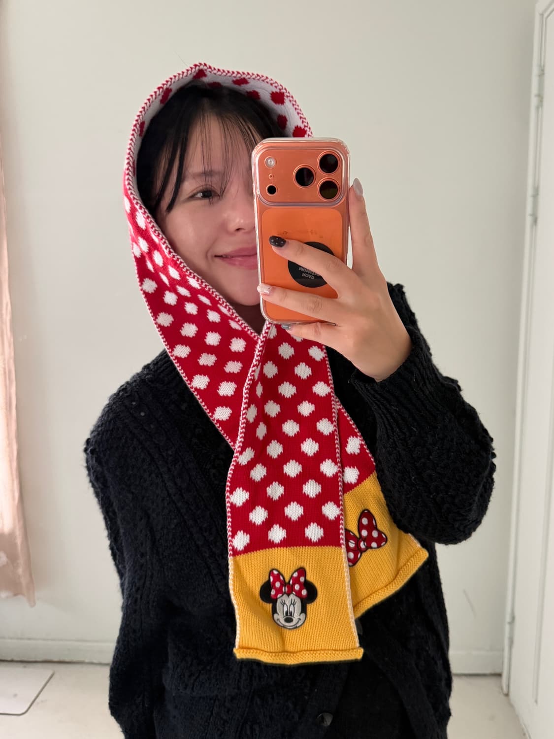 디즈니 미니마우스 도트 머플러 상품이미지4