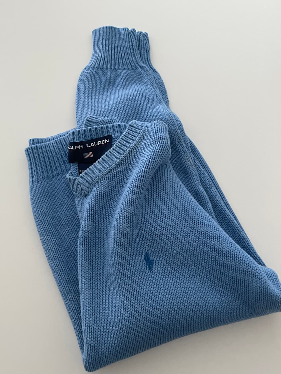 Polo 폴로 랄프로렌 하늘색 V넥 니트  상품이미지2